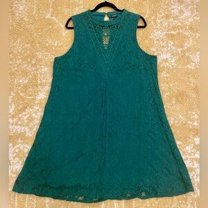 Torrid Green Lace Sleeveless Dress